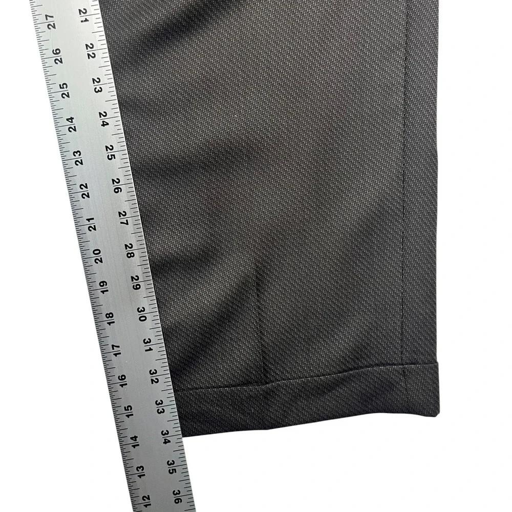 Zanella Italy 36x34 Charcoal Pants Austin Pleated High Waisted Wool Wide Leg